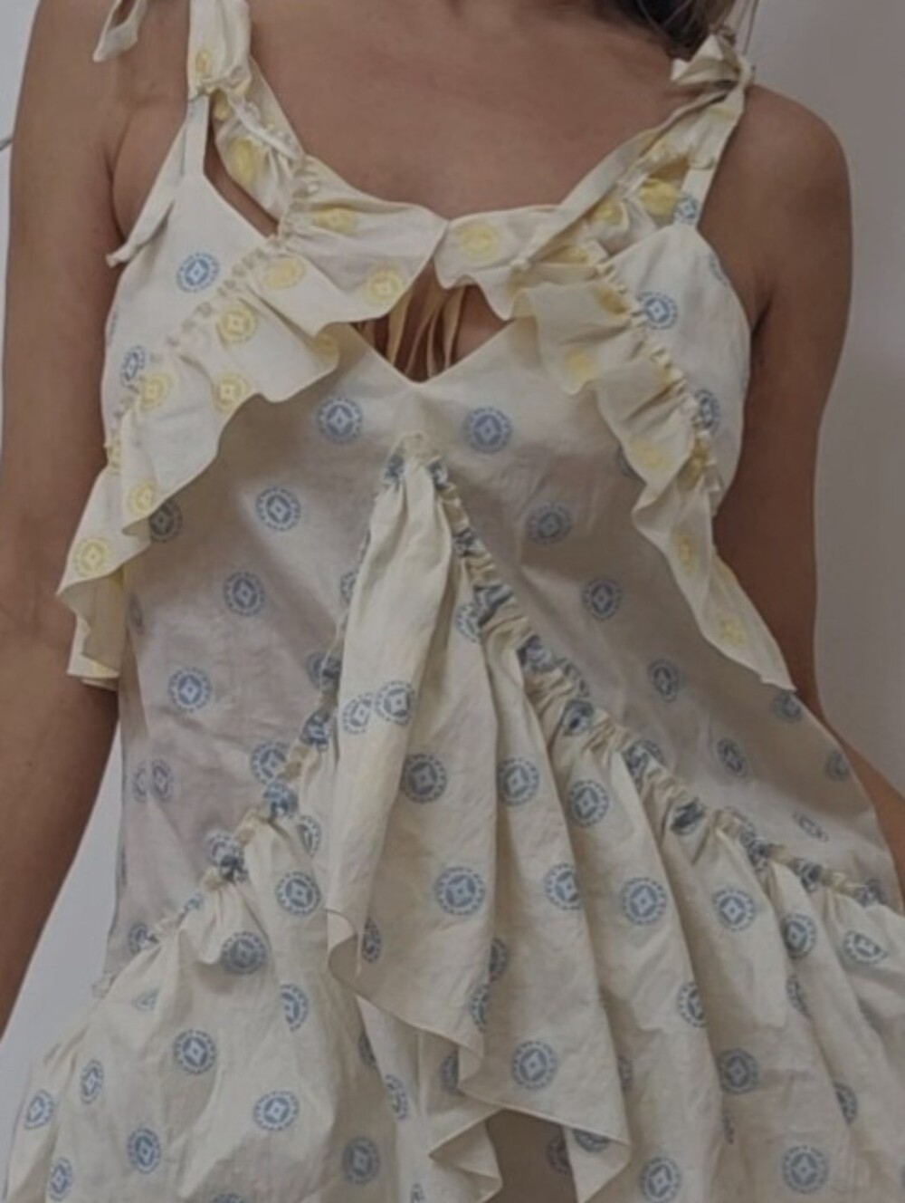 Nwot Nadya Dzyak Ukraine Runway Silk Taffeta Polka Dot Abstract Zimmerman Dress - Picture 10 of 11